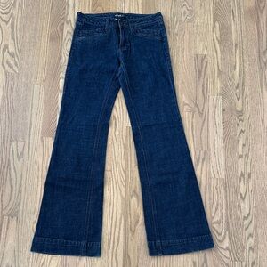 Classic Dark Blue Flare Jeans
